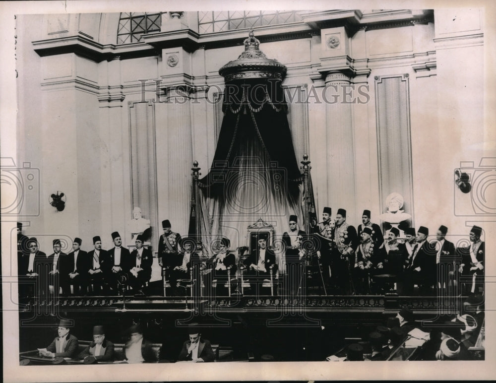 1930 Press Photo Regency Council led by Nahas Pasha open the Egyptian Parliament - Historic Images