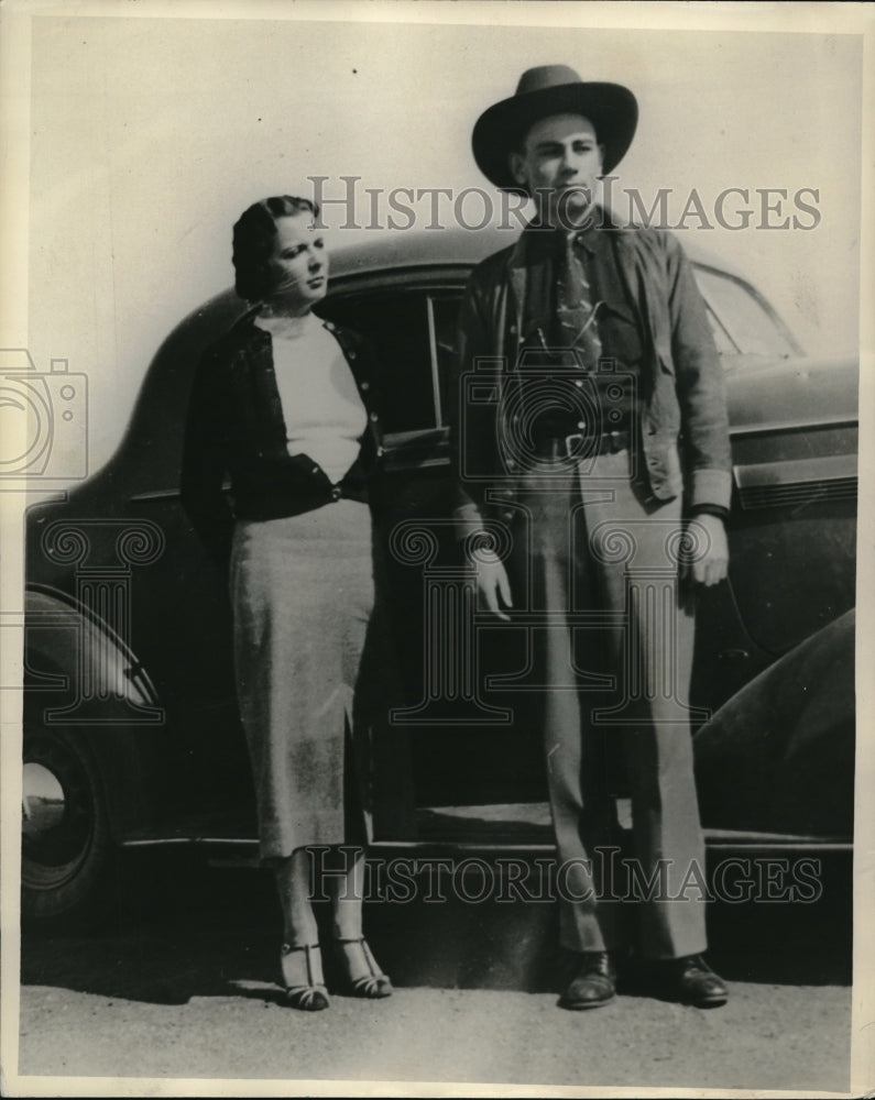 1936 Press Photo New York Heiress Anne Gould Meador Weds Herman H. Elsbury - Historic Images