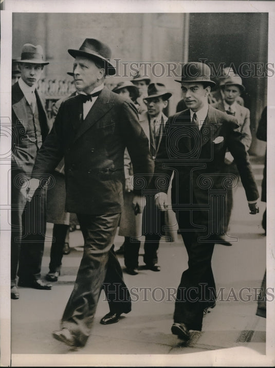 1936 Press Photo British Justice Porter leave the Court of the King's Bench Div. - Historic Images