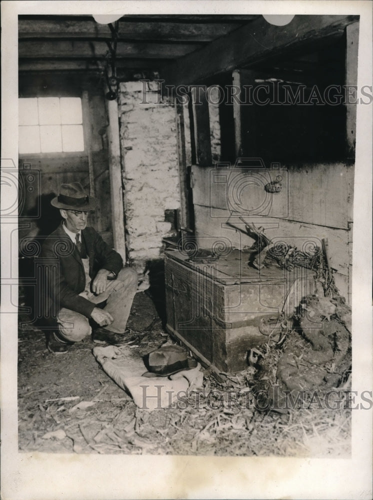 1932 Press Photo Spot where Farm owner Elmer Bartholomew of Pa. killed by a boy.-Historic Images