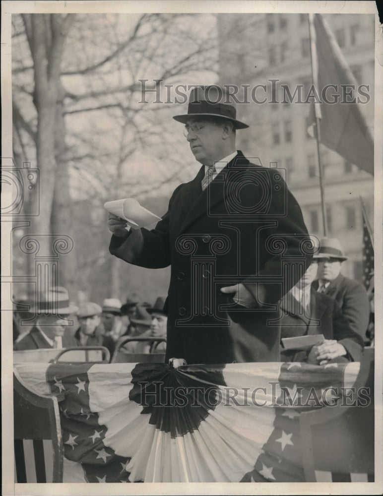 1933 Press Photo Kern Dodge represent Mayor Moore  at 104th Balloon Flight in Pa - Historic Images