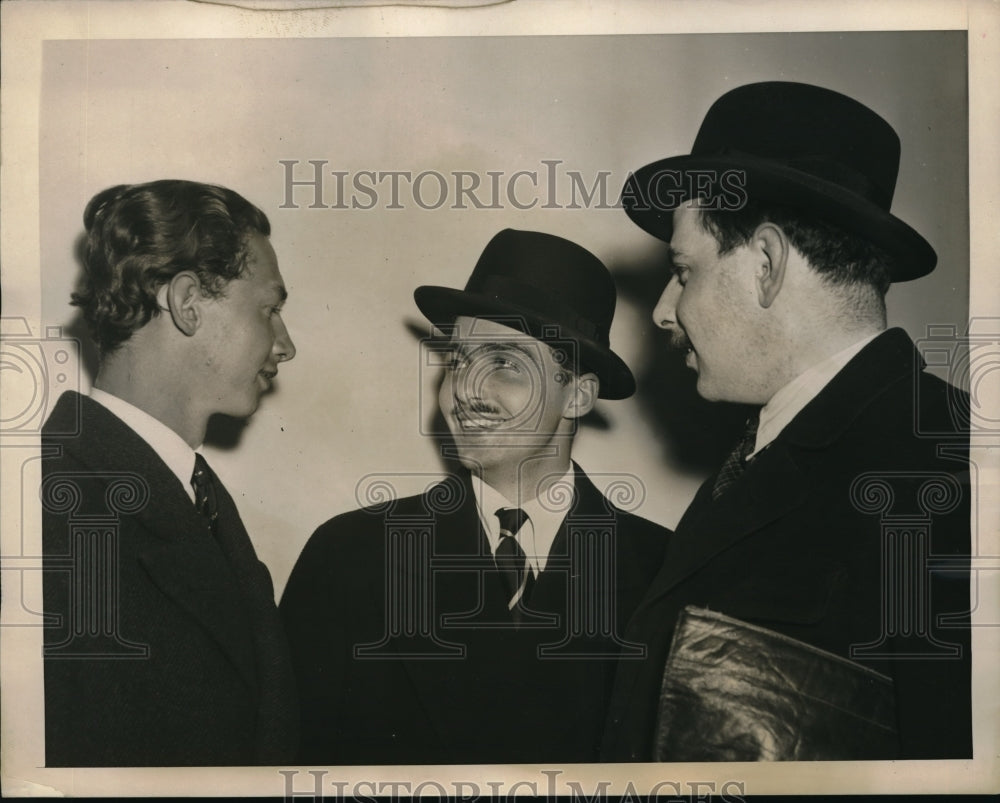 1940 Press Photo Archduke Otto of Hapsburg &amp; Brother Felix arrived in U.S. - Historic Images