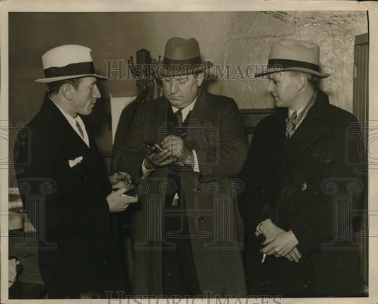 1932 Press Photo John Gray, Det. Sgt. Frank McDonough & Louis Swell - Historic Images