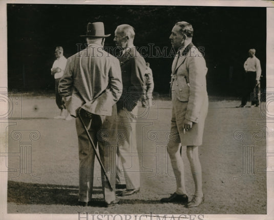 1938 Press Photo King Alfonso of Spain with Count Metternick playing Golf. - Historic Images