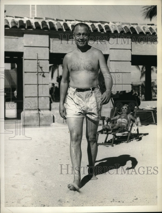 1936  Press Photo Baritone Reinald Weerenrath at Miami Biltmore Hotel - Historic Images