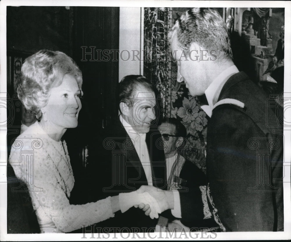 1970 Press Photo Madrid Prince Juan Carlos Princess Sophie Of Greece State - Historic Images