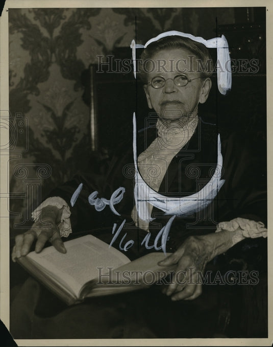 1929 Press Photo Mrs Charlotte Scott 95 year old - Historic Images