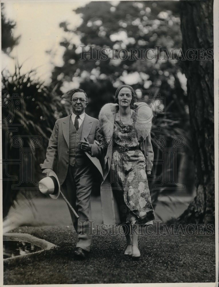 1931 Press Photo Mr. and Mrs. Rupert Hughes of Los Angeles California - Historic Images