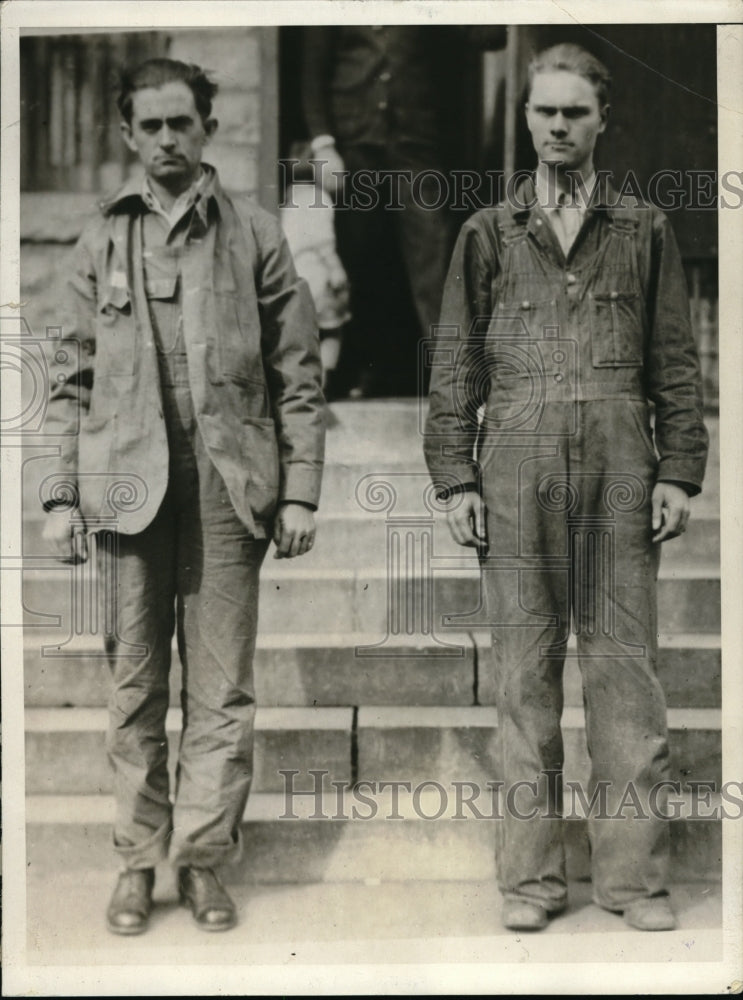 1929 Press Photo Connie Franklin, Hubert Heater, Bill C. Youger Tried Murder of-Historic Images