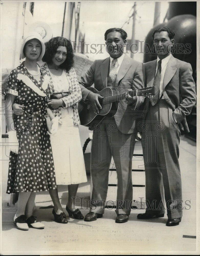 1931 Press Photo Ann Furtado Mrs Dan Stewart Pua Kealoha Dan Stewart - Historic Images