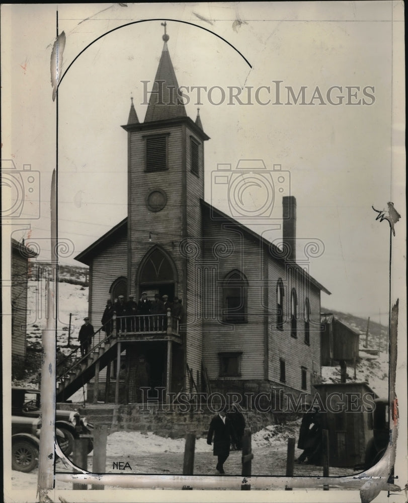 1928 Press Photo Magyar Presbyterian Church in Rossiter Pennsylvania - Historic Images