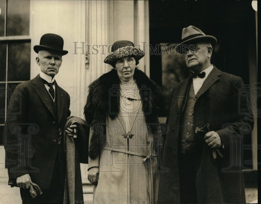 1923 Press Photo Brigadier General Squires with Dr. Ira Parker and Sister - Historic Images