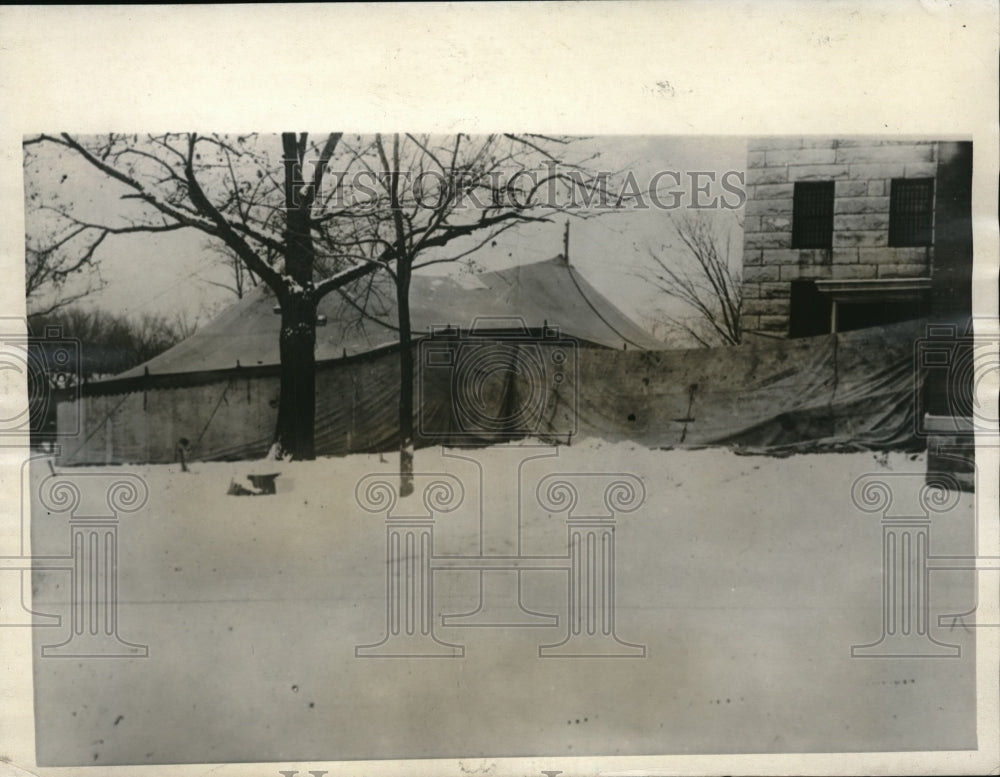 1922 Press Photo Jail Yard In Pontiac Livingston County - Historic Images