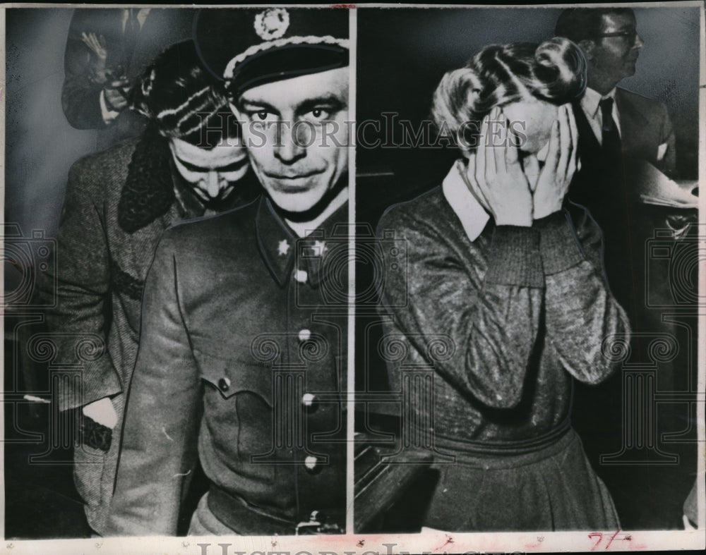 1952 Press Photo Margarete Reyzek &amp; Agnes Von Heyne on Trial for Spying - Historic Images