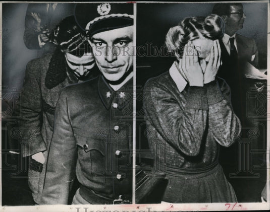 1952 Press Photo Margarete Reyzek & Agnes Von Heyne on Trial for Spying - Historic Images