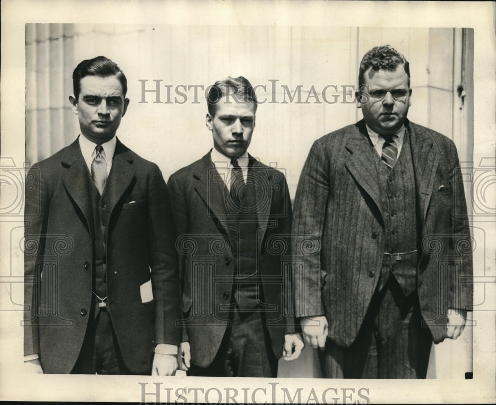 1926 Press Photo Greely Sturdivant Jr, Russell Lee Post &amp; Albert Wells testifies - Historic Images