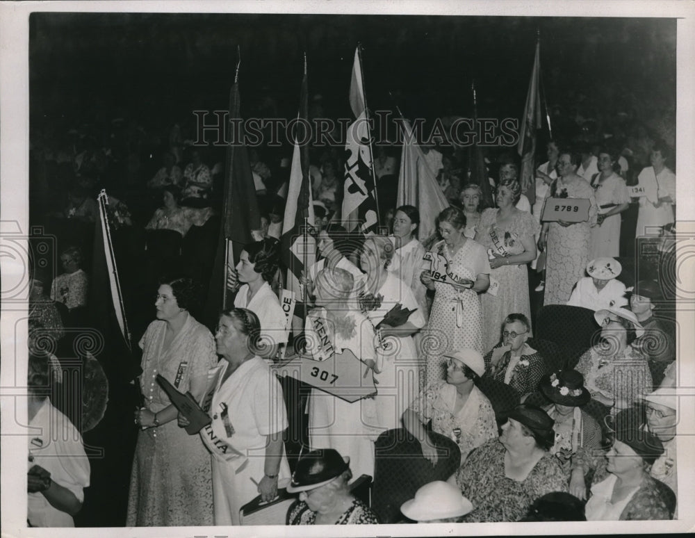 1937 Press Photo World WCTU convention in Wash DC with new members - Historic Images