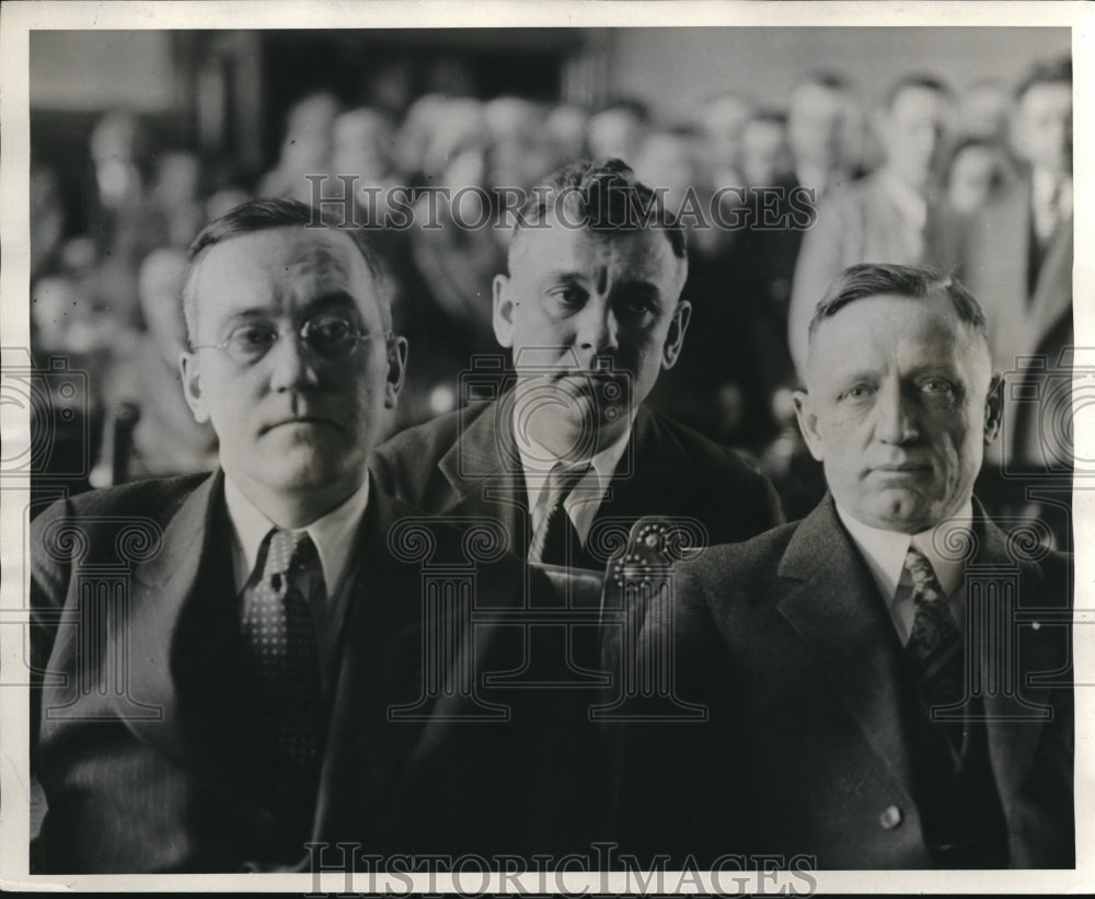 1929 Press Photo Aurora Dry Killing Attorneys Kelley Carbary and Hadley Geneva - Historic Images