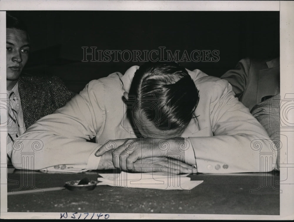 1939 Press Photo Rep Martin Dies Exhausted At Hearing Of The Dies Committee - Historic Images