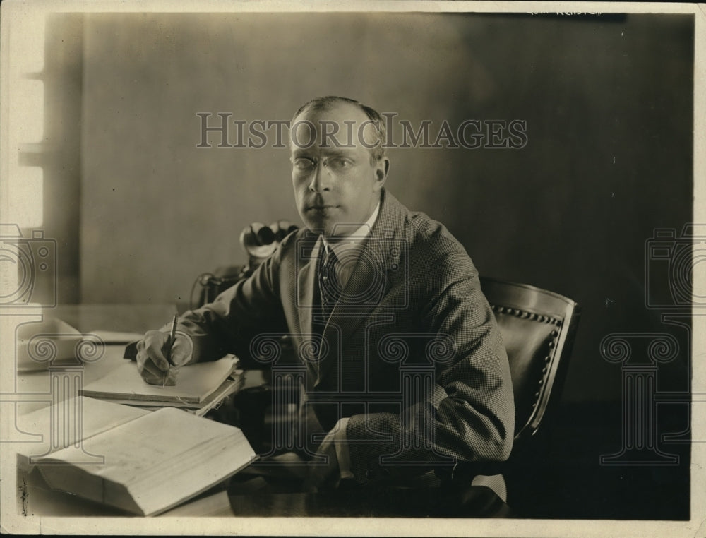 1918 Press Photo Leonard M. Wallstein, Accounts Commisioner - Historic Images