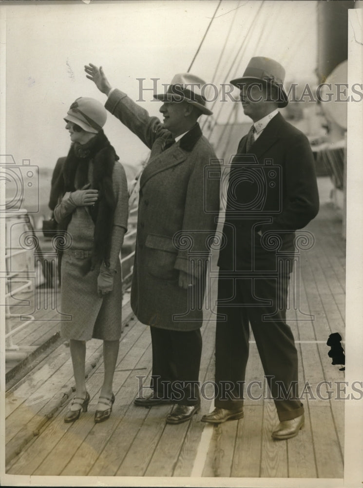 1928 Press Photo Maj John A Warner, New York Governor Alfred E Smith, Daughter - Historic Images