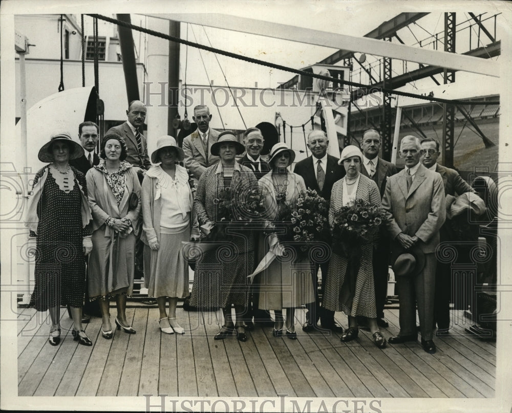 1931 Press Photo Delegates of British Building and Loan Society Arrive New York - Historic Images