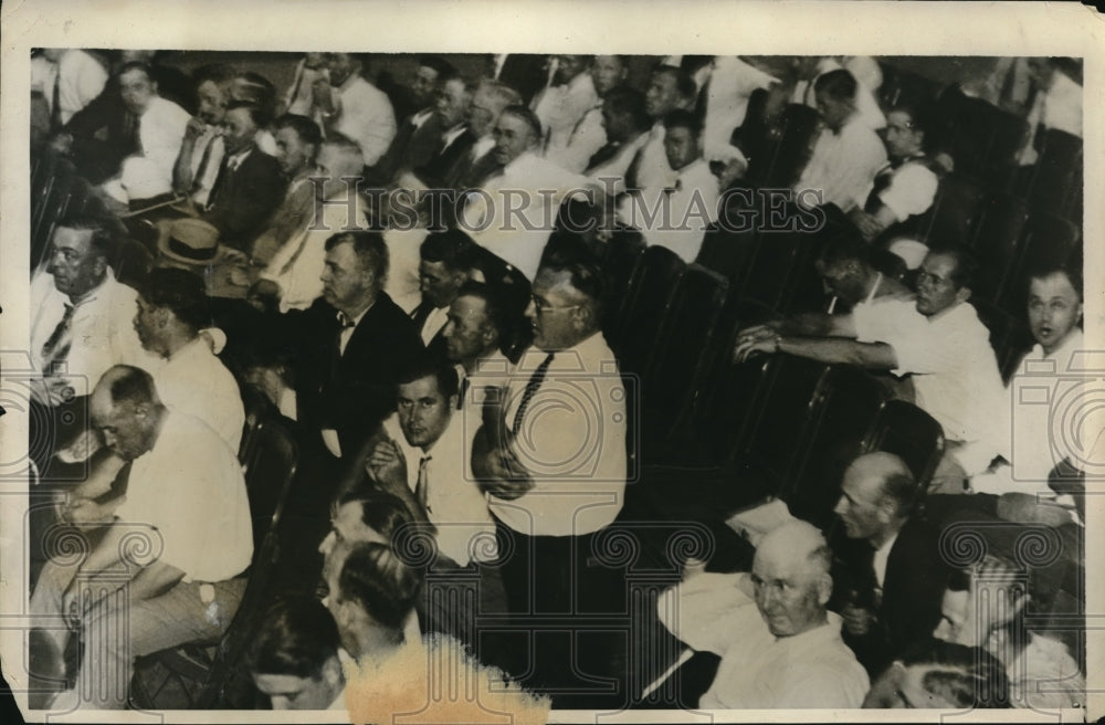 1931 Press Photo Sen James J Davis at convention in Pa to admit coal miners - Historic Images