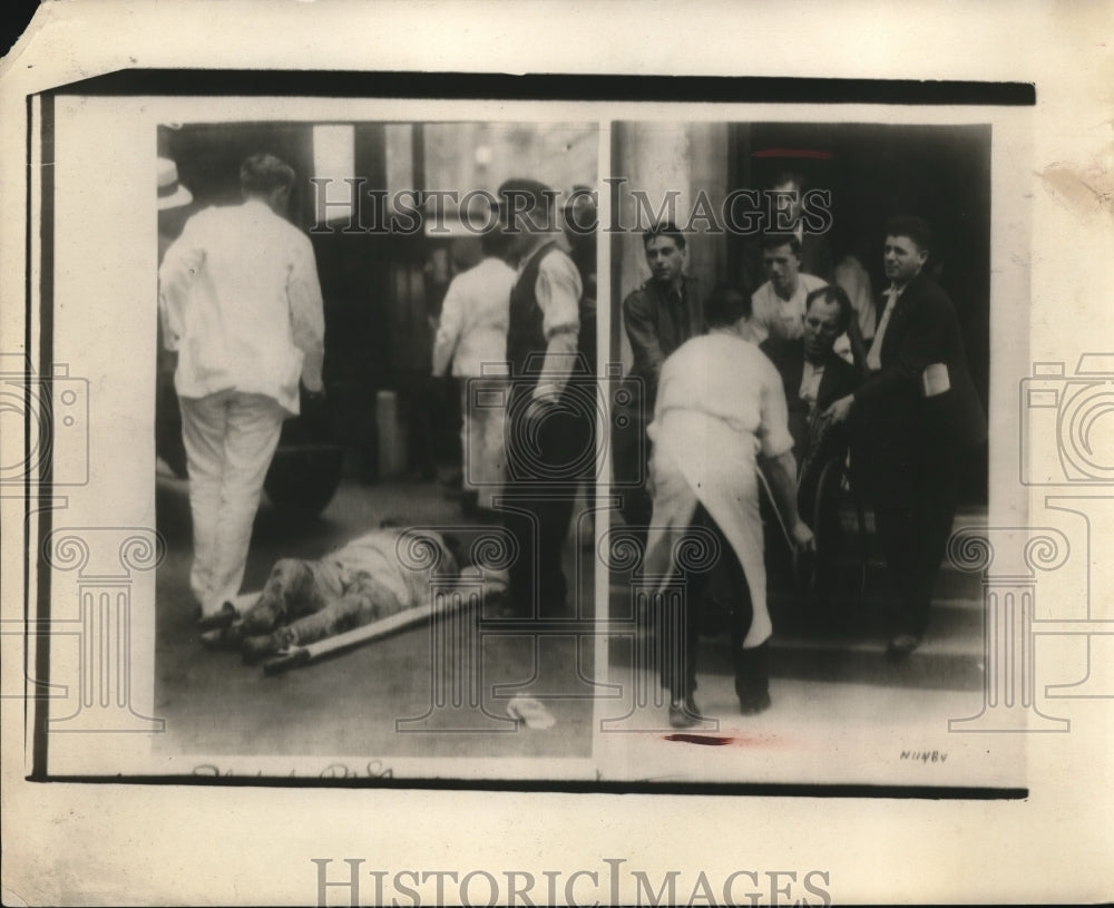 1928 Press Photo Injured Victims on Stretchers after New York Subway Disaster-Historic Images