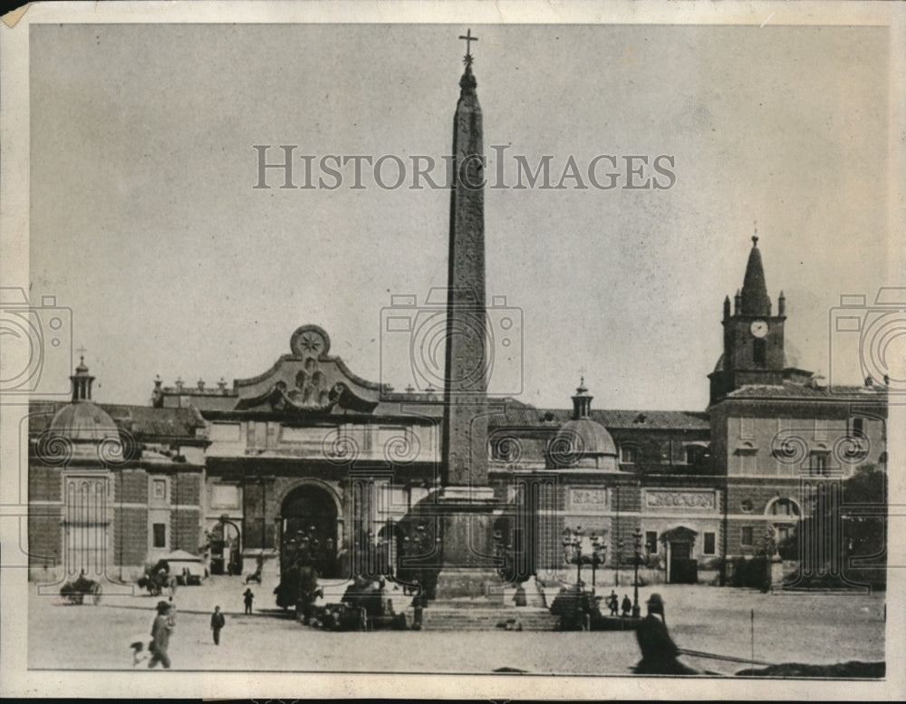 1924 Press Photo Catholic Church Of Santa Marie del Popolo In Rome - Historic Images