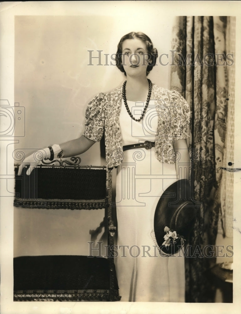 1936 Press Photo Mrs Ana del Fulgar de Burke chair of People Mandate Comm - Historic Images