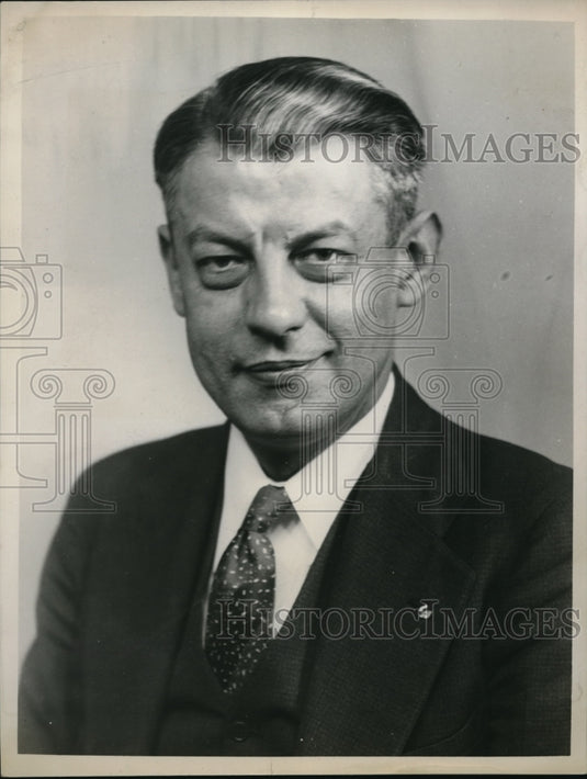 1937 Press Photo Politician Thomas F Ferris - Historic Images