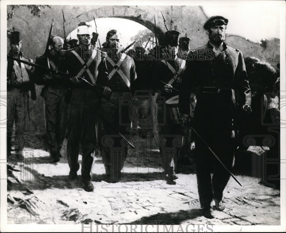 1961 Press Photo General Quitman &amp; US Marines Enter Mexico City Mexican War 1817 - Historic Images