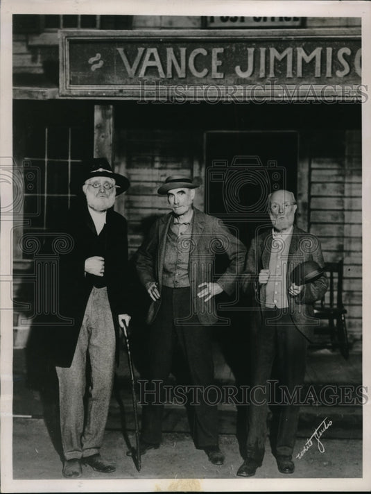 1936 Press Photo Parker Fennelly, Col. Frederick Stuart Greene, and Arthur Allen - Historic Images