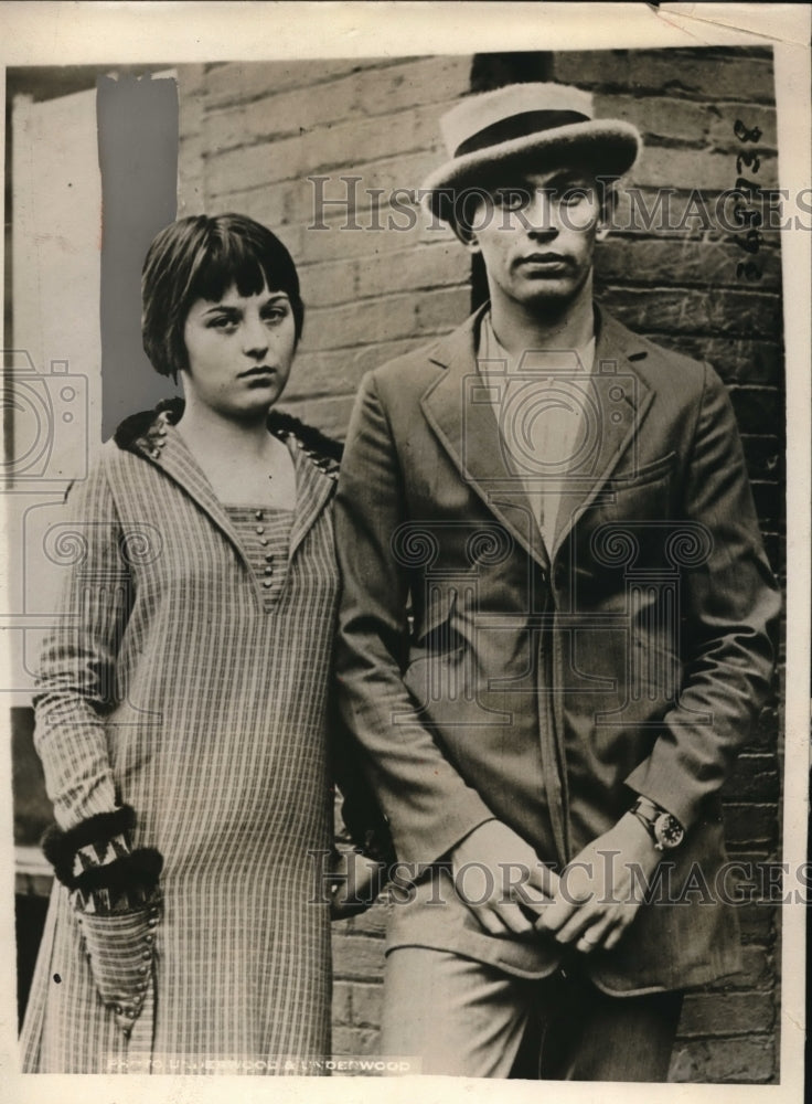 1924 Press Photo Vernabel Stevenson and Francis Donahue Portrait of Young Couple - Historic Images