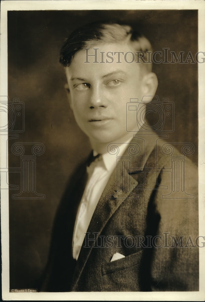 1923 Press Photo Wallace M. Huck Son of Former Congresswoman Winifred Mason Huck - Historic Images