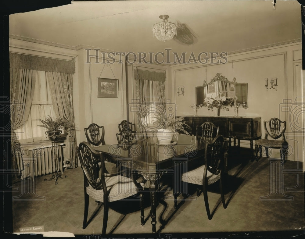 1935 Press Photo Dining Room in Vice-Presidential Suite, Hotel Mayflower Wash. - Historic Images