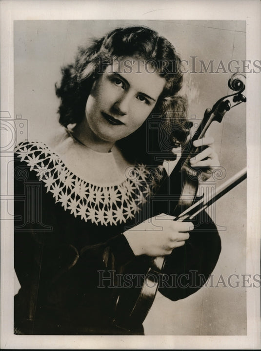 1939 Press Photo Betty Jane Atkinson, Violinist to Play In Pittsburgh Orchestra - Historic Images