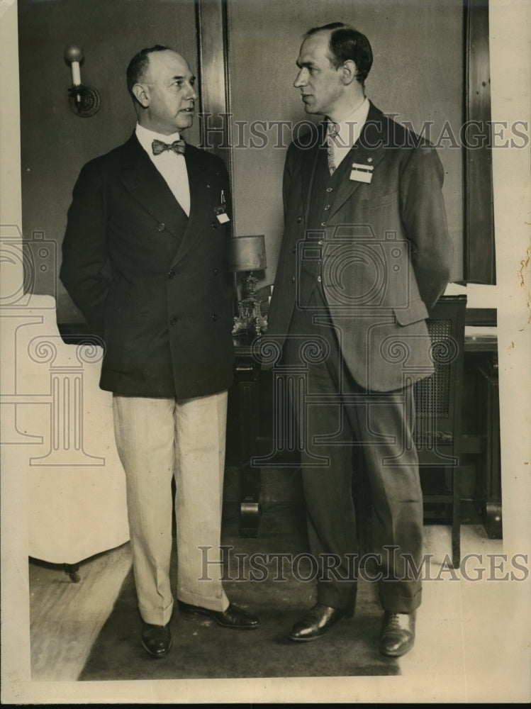 1926 Press Photo Chicago Rotary Intl Council Wm Moffatt &amp; Chelino Garzo - Historic Images