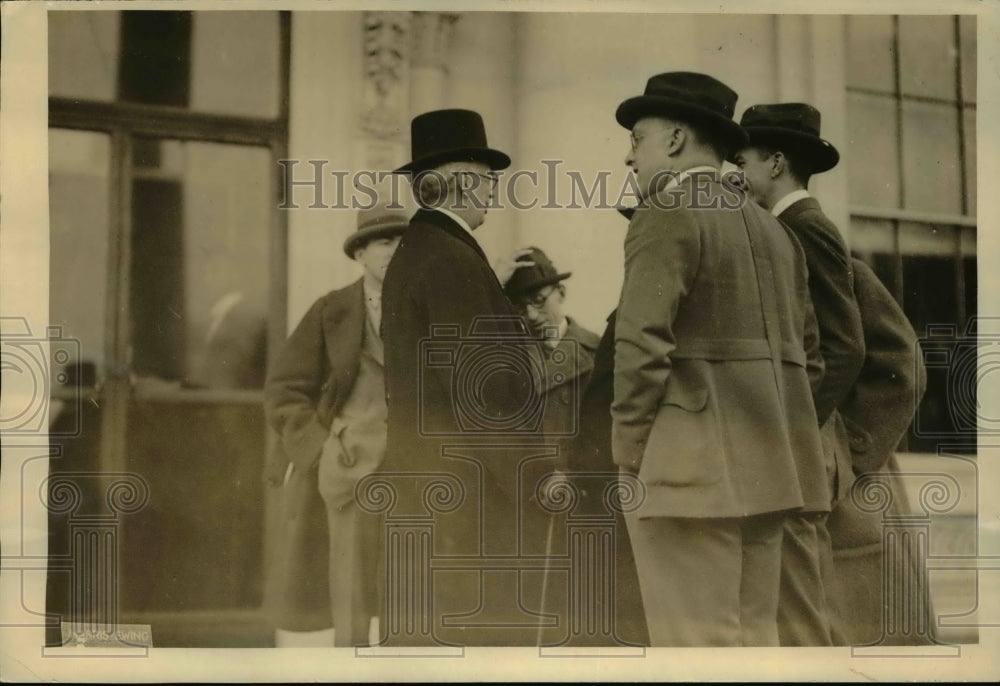 1923 Press Photo US Amb Harvey to Court of St James as he leaves White House - Historic Images