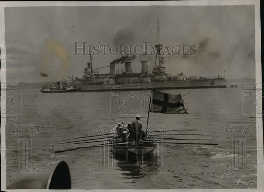 1932 Press Photo Swedish Navy Warship Oscar II Pinnace - Historic Images