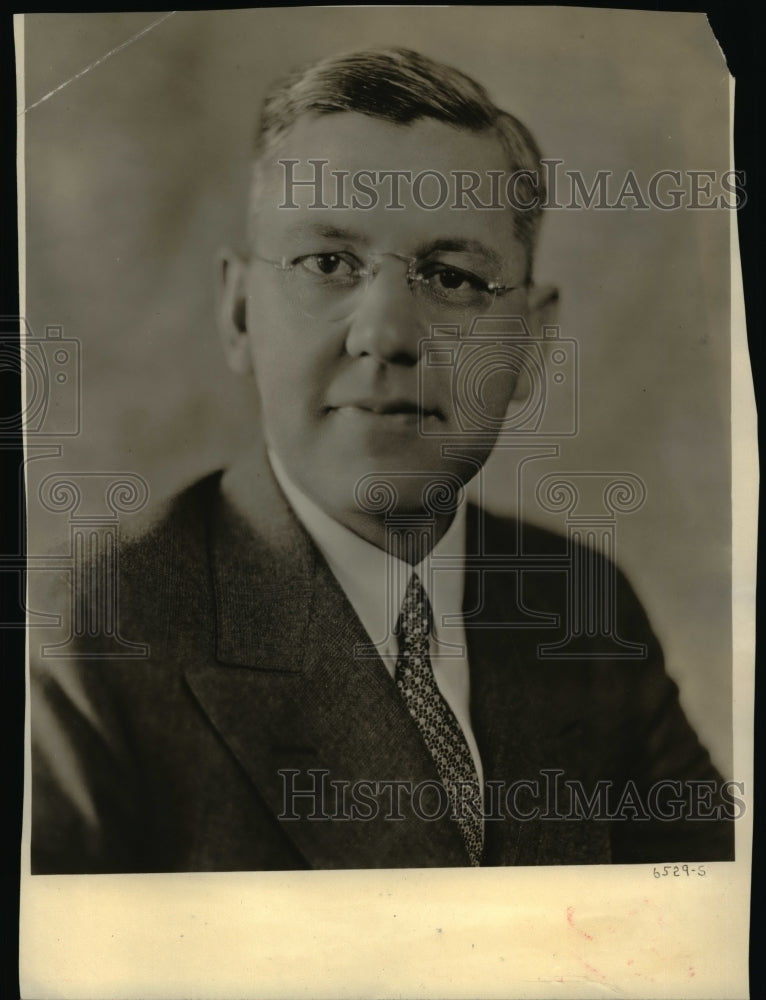 1932 Press Photo Charles G Abbott Gen sales mgr Hudson Motor Car Co - Historic Images