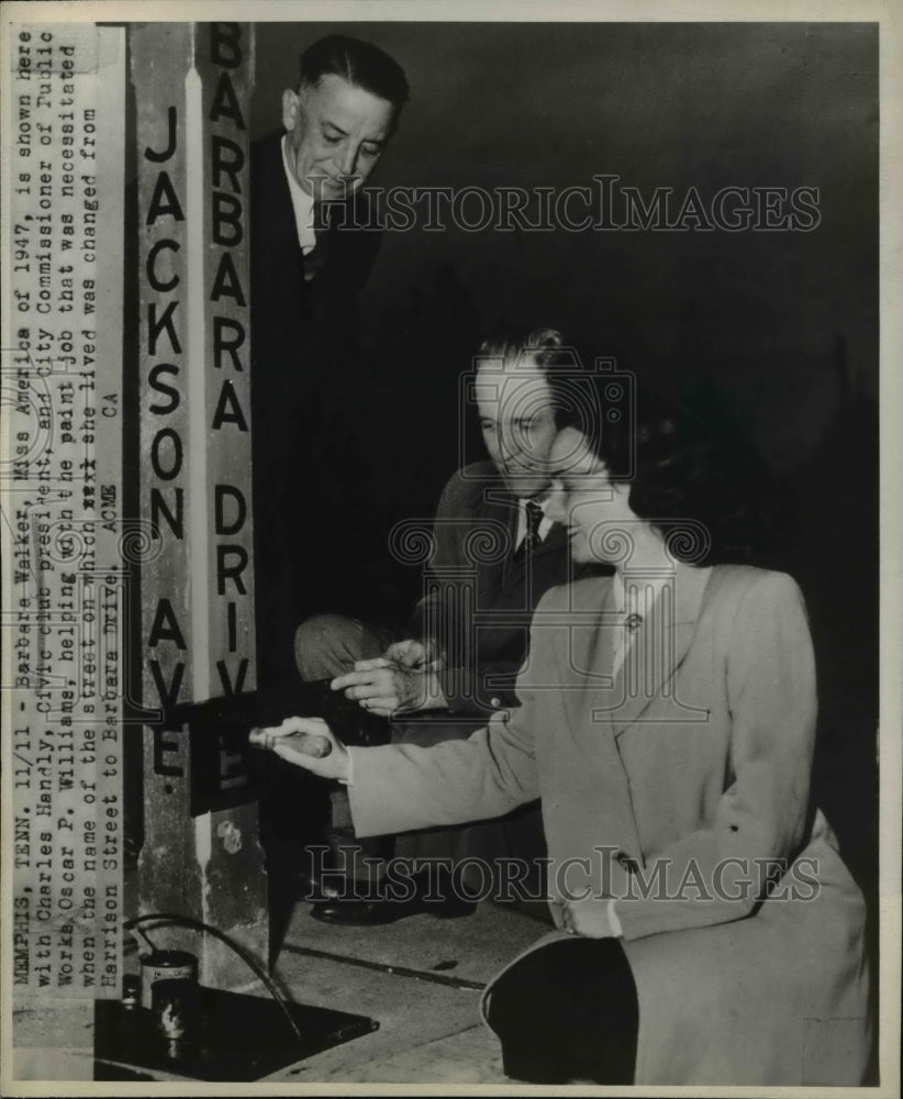 1948 Press Photo Memphis TN Barbara Walker Miss America 1947 &amp; Charles Handly - Historic Images