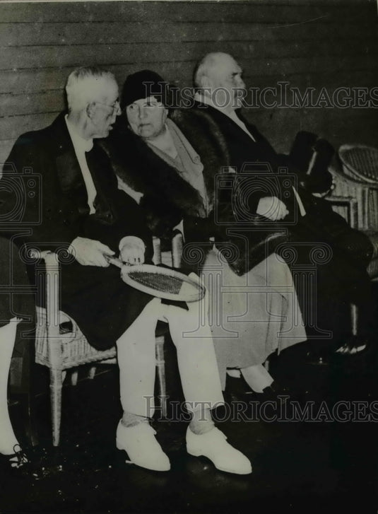 1936 Press Photo Finland Pres & Mrs Swinhufvud, King Gustaf of Sweden - Historic Images