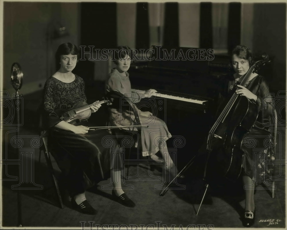 1926 Press Photo Baltimore WBAL Trio Celia Brace, Flo W Otey, Helene Broomer - Historic Images