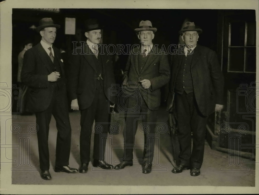 1921 Press Photo Scotland Yard Representatives Sgt Read, Ryan, A. Collins London - Historic Images