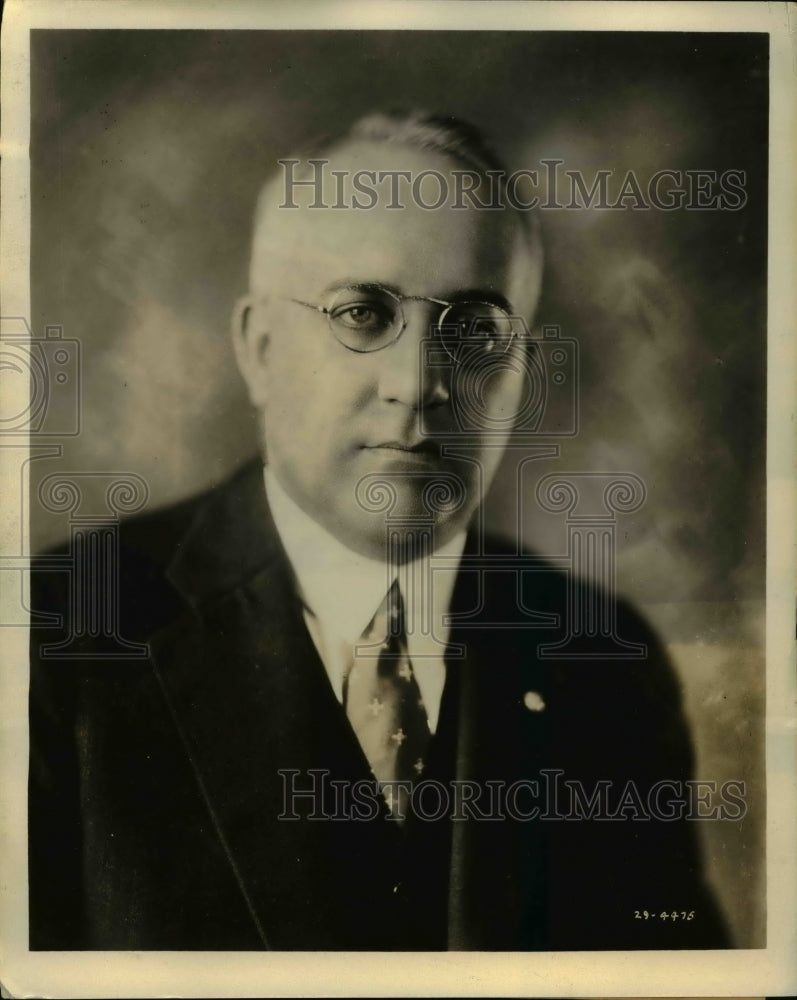 1929 Press Photo OS Cummings of Dallas pres of Kiwanis International - Historic Images