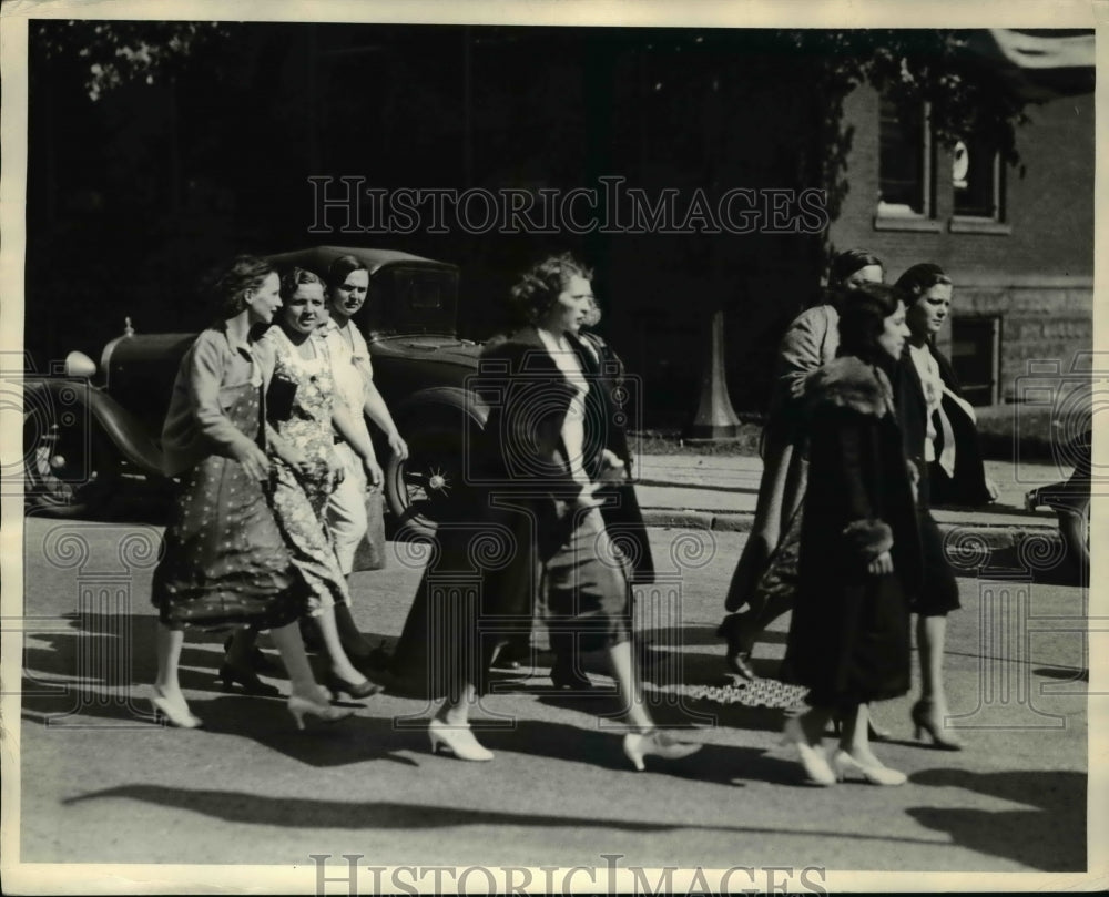 1933 Press Photo Women Marchers at Steel Strike parade. - Historic Images