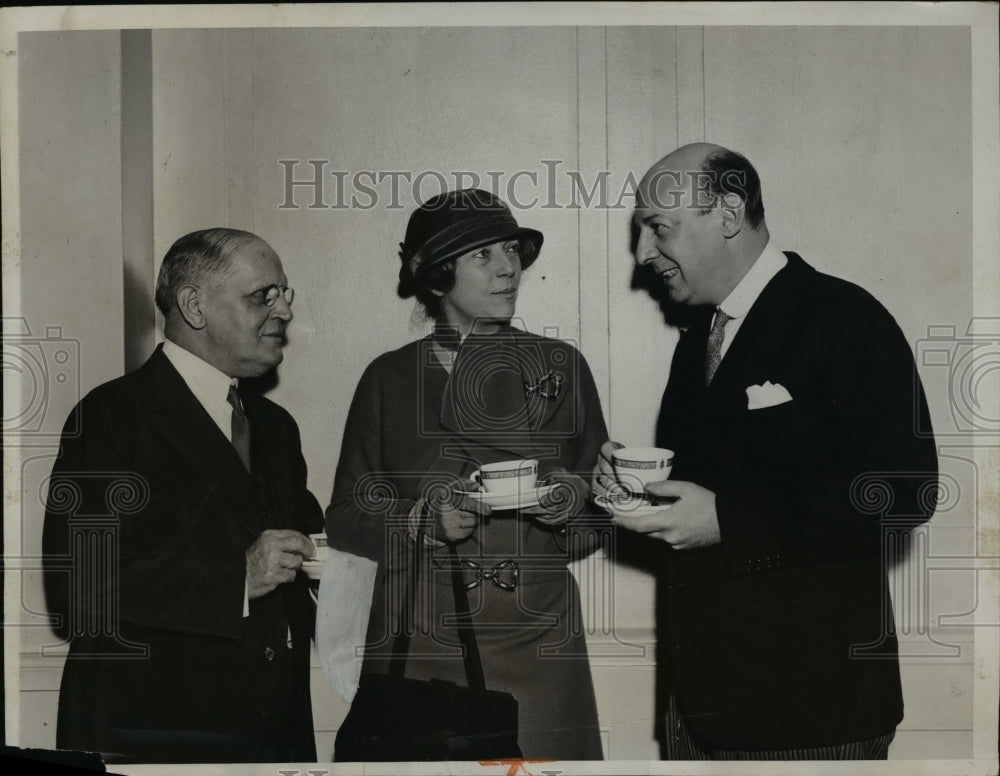 1933 Press Photo Alice Roosevelt Longworth, Mr. Eugene G. Miller  Benefit Tea - Historic Images