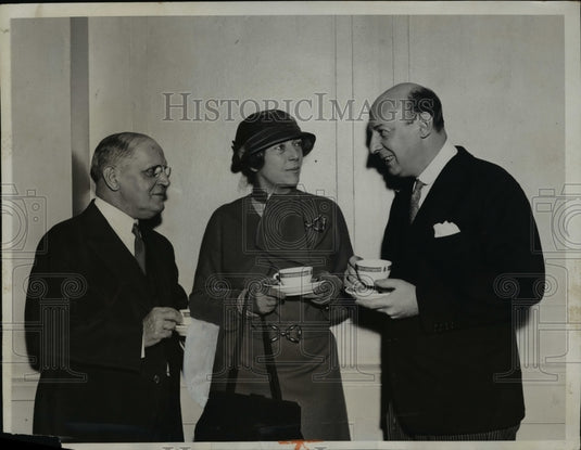 1933 Press Photo Alice Roosevelt Longworth, Mr. Eugene G. Miller  Benefit Tea - Historic Images