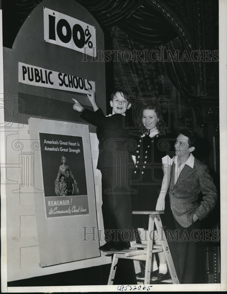 1939 Press Photo Bobs Watson, Ann Gillis &amp; David Holt, Movie Juveniles - Historic Images